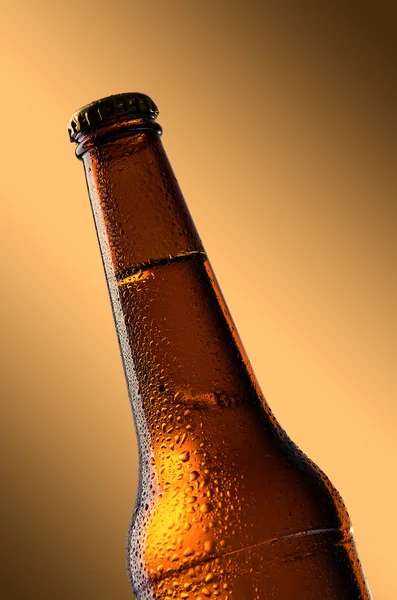 Cold beer bottle. Fresh beer bottle concept.