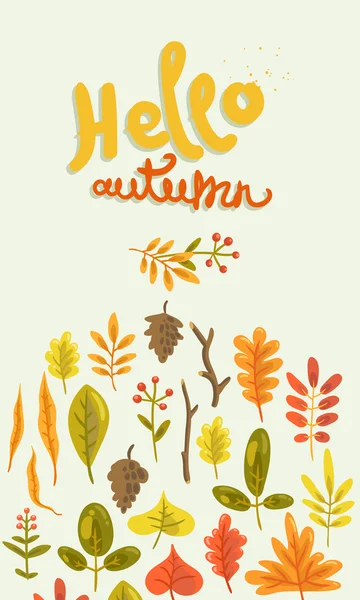 Hola otoño. fondo de vector — Vector de stock