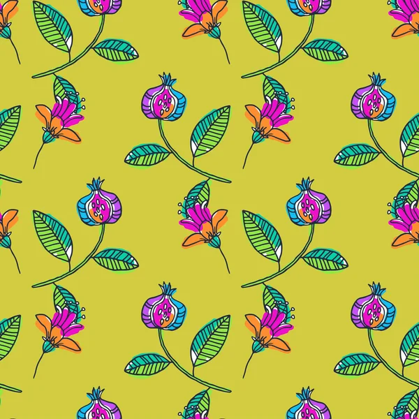 Peri çiçekler. vektör seamless modeli