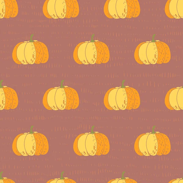 Des citrouilles. modèle sans couture vectoriel — Image vectorielle