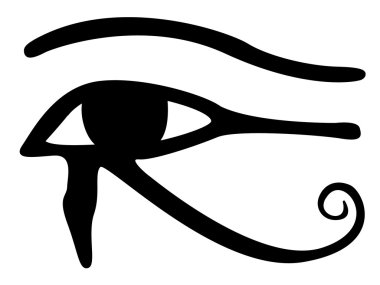 Göz Horus (siyah beyaz)