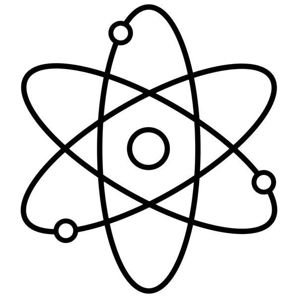 Logotipo do contorno do átomo — Fotografia de Stock