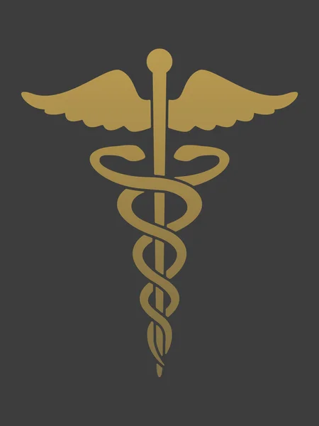 Caduceus-Symbol isoliert — Stockfoto