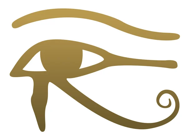 Auge des Horus (Gold auf Weiß)) — Stockfoto