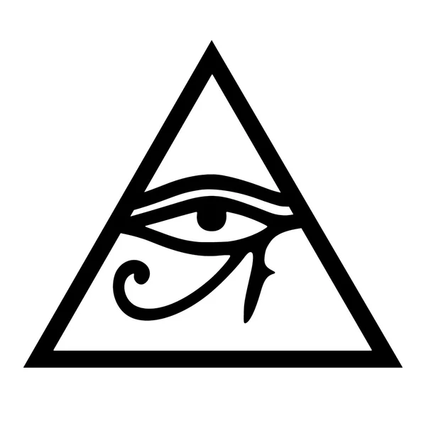 Eye av Horus (svart på vitt) — Stockfoto