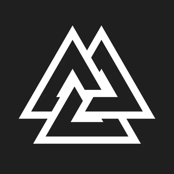 Valknut Symbol 1 (gris sobre gris ) — Foto de Stock