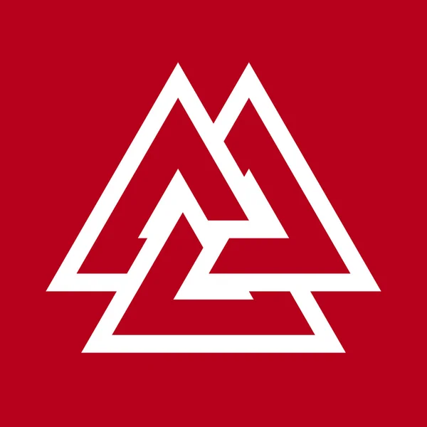 Valknut Symbol 1 (red on red) — Stock Photo, Image