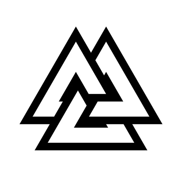 Символ Валкнут 1 (белый на белом ) — стоковое фото