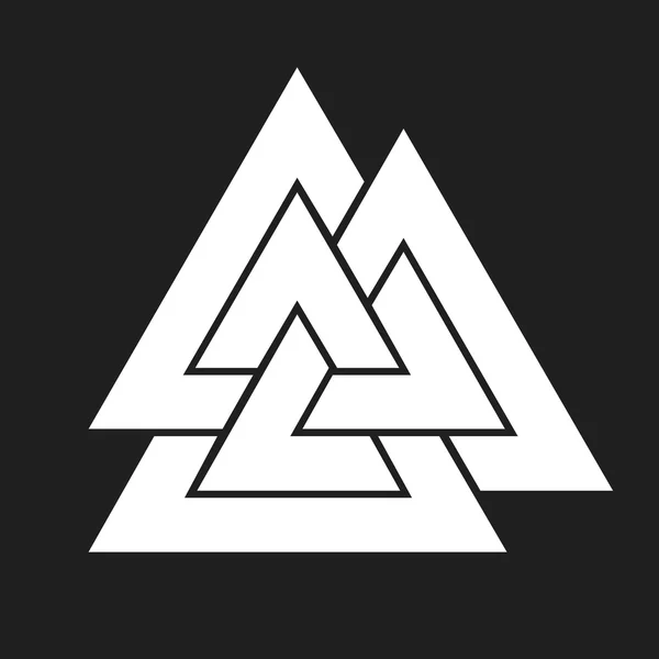 Symbole Valknut Isolé — Photo