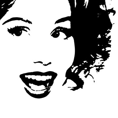 Gülümseyen güzel kadın