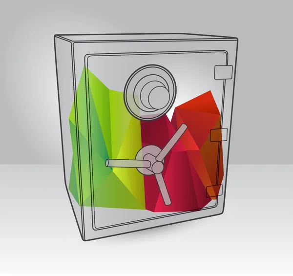 Illustration de la sauvegarde avec des éléments 3D — Image vectorielle