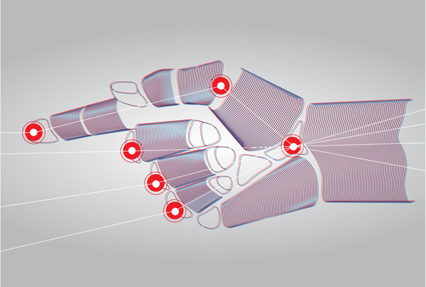 Векторная иллюстрация искусственной руки
. 