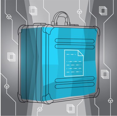 Anahat vektör grafik elemanları ile davanın çizim