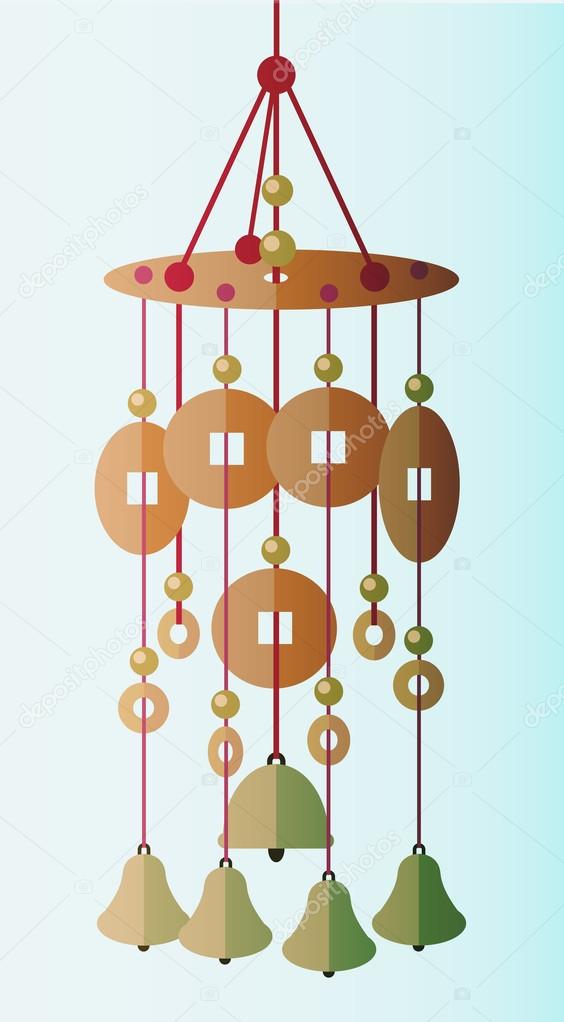 Vector illustration of the eastern, interior decor element