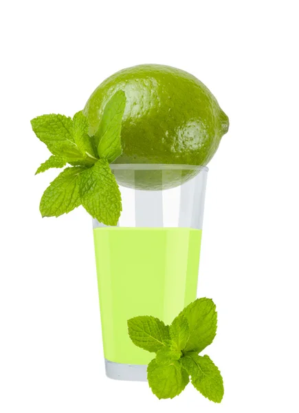 Verre de jus de lime à la lime — Photo