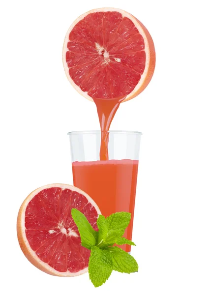 Glass of grapefruit juice — Stock Photo, Image