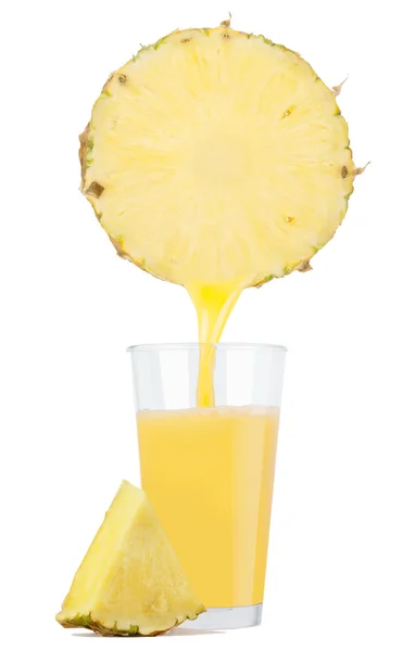 Glass of pineapple juice — Stock Photo, Image