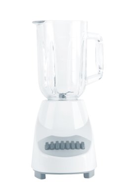 Beyaz arka plan üzerinde içecekler için boş blender