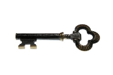 anahtar vintage açık bakır metal izole