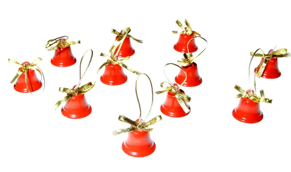 Weihnachtsglocken rote Dekoration jingle new year — Stockfoto