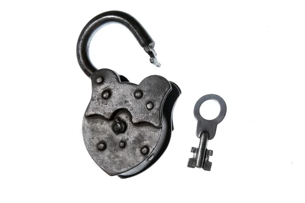 kilit anahtar vintage açık metal izole