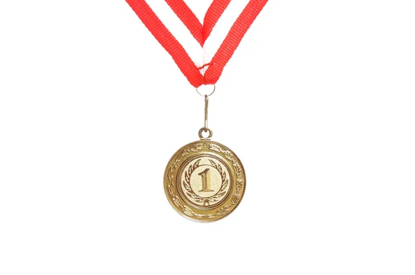 Médaille d'or isolée — Photo