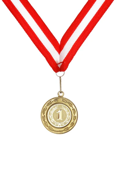 Médaille d'or isolée — Photo