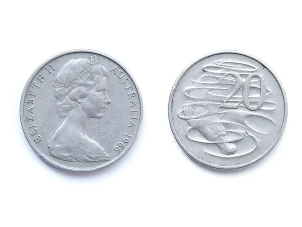 Avustralya yirmi sent 1966 ile perde ayaklı Avustralya hayvanı ornitorenk