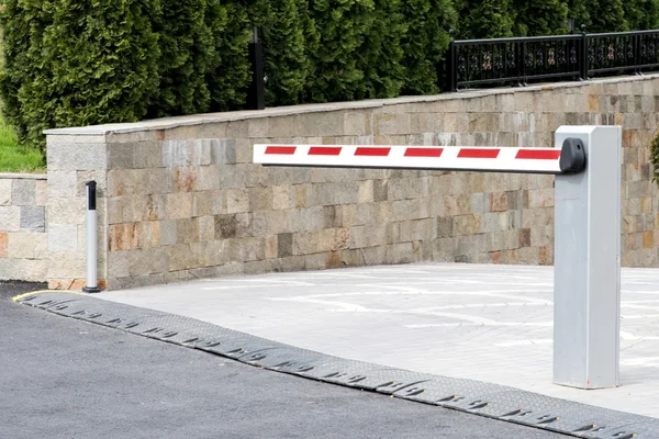 Underground parking entrance barrier — Stock Photo, Image