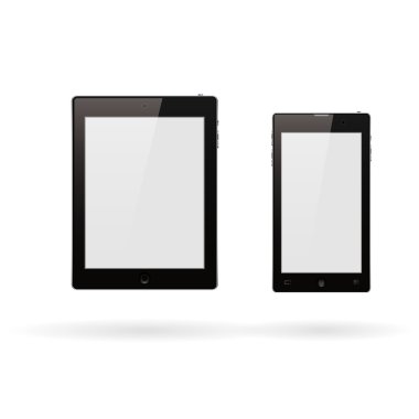 Modern dijital tablet pc ile mobil smartphone