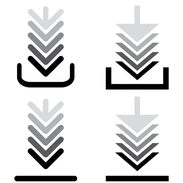 El icono de descarga . — Archivo Imágenes Vectoriales