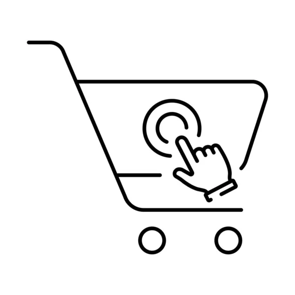 Ein einfaches Symbol für einen Online-Shop oder Online-Shopping — Stockvektor