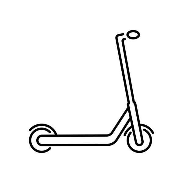 Un icono de scooter simple con un trazo editable — Vector de stock