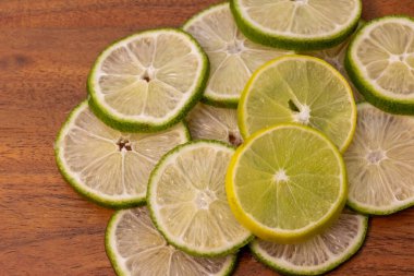 Macro photo of slices of a lemon