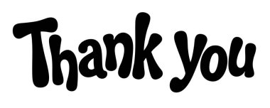 Siyah teşekkür mesajı tasarımı. Özet teşekkür metni illüstrasyonu.