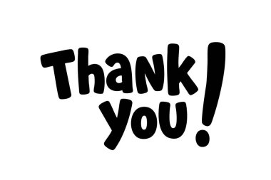 Siyah teşekkür mesajı tasarımı. Özet teşekkür metni illüstrasyonu.