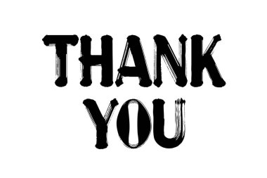 Siyah teşekkür mesajı tasarımı. Özet teşekkür metni illüstrasyonu.