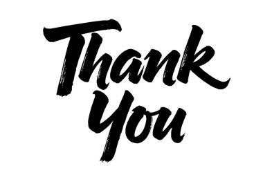 Siyah desenli teşekkür mesajı tasarımı. Özet teşekkür metni illüstrasyonu.