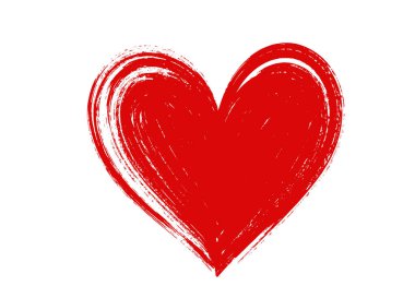 Farklı pozlarda kırmızı kalpler. Farklı stilde kalp illüstrasyonu koleksiyonu.