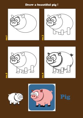 domuz vektör, vektör komik hayvanlar