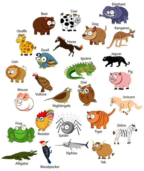 Vecteur animaux drôles — Image vectorielle