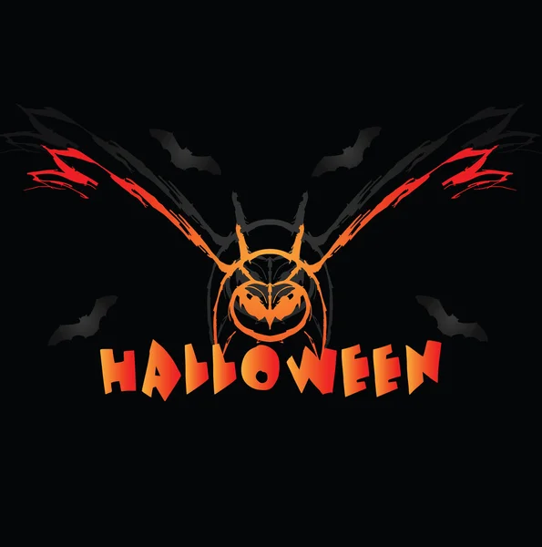 Vektorové sova pro Halloween — Stockový vektor