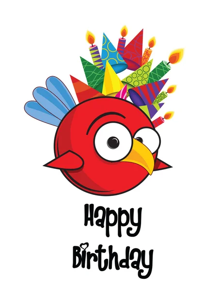 Tarjeta de cumpleaños divertido vector — Vector de stock