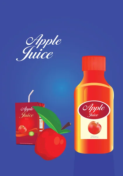 Векторный яблочный сок — стоковый вектор