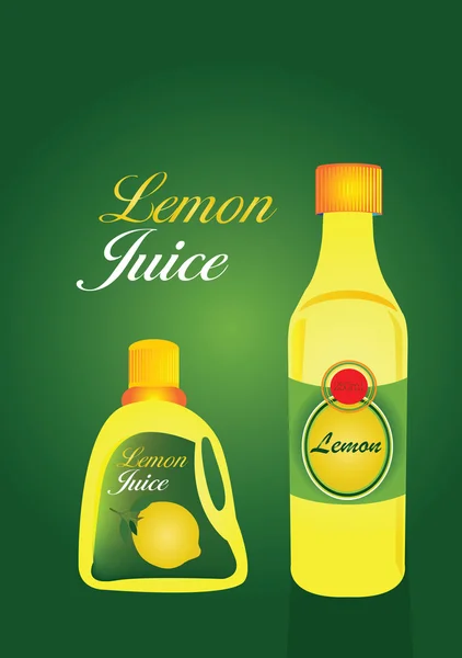 Vector lemon or lime juice packaging — Stock Vector