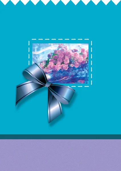 Greeting card with flowers — Stock Photo, Image