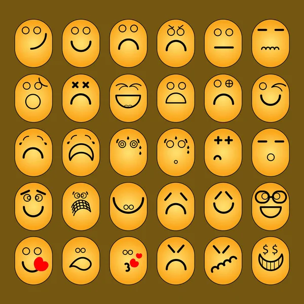 Vector chat design with different emotions — Stock Vector