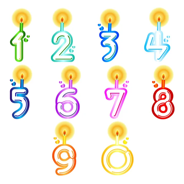 Vector funny numbers — Stock Vector