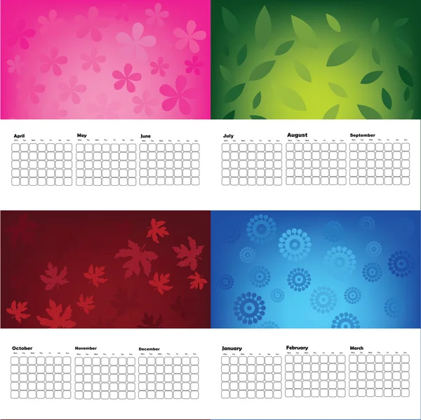 Vector calendario en blanco — Vector de stock