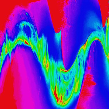 Modern ve orijinal dalma boyası, kravat boyası, batik ve yüksek çözünürlüklü beyaz tuval üzerinde shibori deseni.